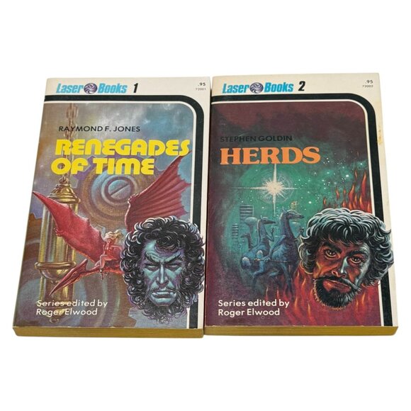 Laser Books Elwood Lot 4 Books Vol 1 2 5 6 PB Renegades Herds More Sci Fi 1975 - Picture 3 of 15
